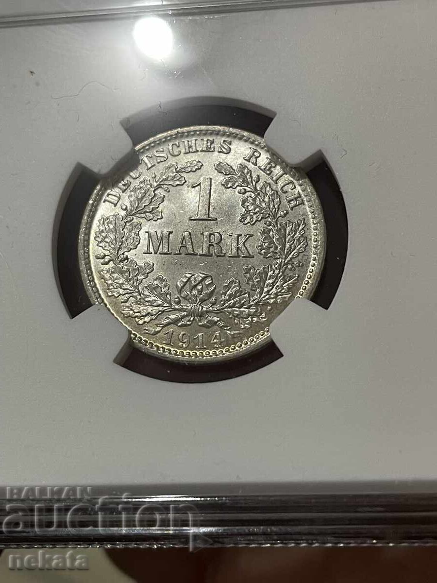 Livrarea Germania 1 marcă, 1914, MS65 NGC Livrarea Germania 1 marcă, 1914, MS65 NGC