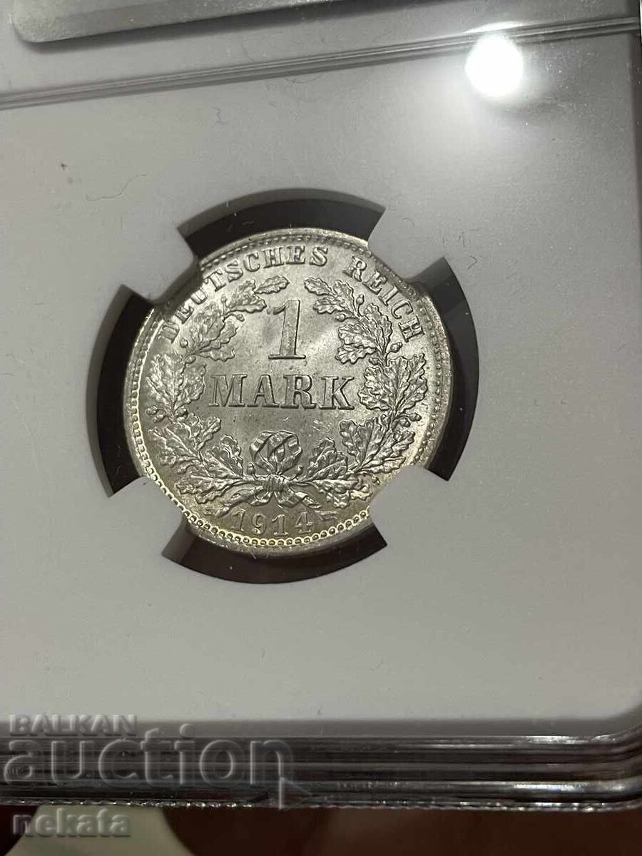 Germania 1 marcă, 1914, MS65 NGC - 5 Germania 1 marcă, 1914, MS65 NGC - 5