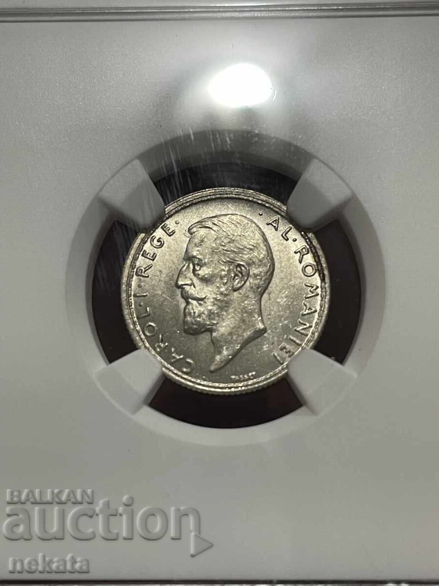 Румъния 50 бани, 1910 г. MS64 NGC с цена 400.00 лв. | € 204.52 Румъния 50 бани, 1910 г. MS64 NGC с цена 400.00 лв. | € 204.52