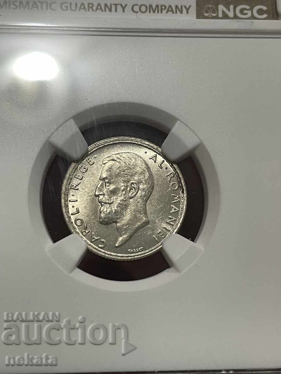 Аукцион Румъния 50 бани, 1910 г. MS64 NGC Аукцион Румъния 50 бани, 1910 г. MS64 NGC