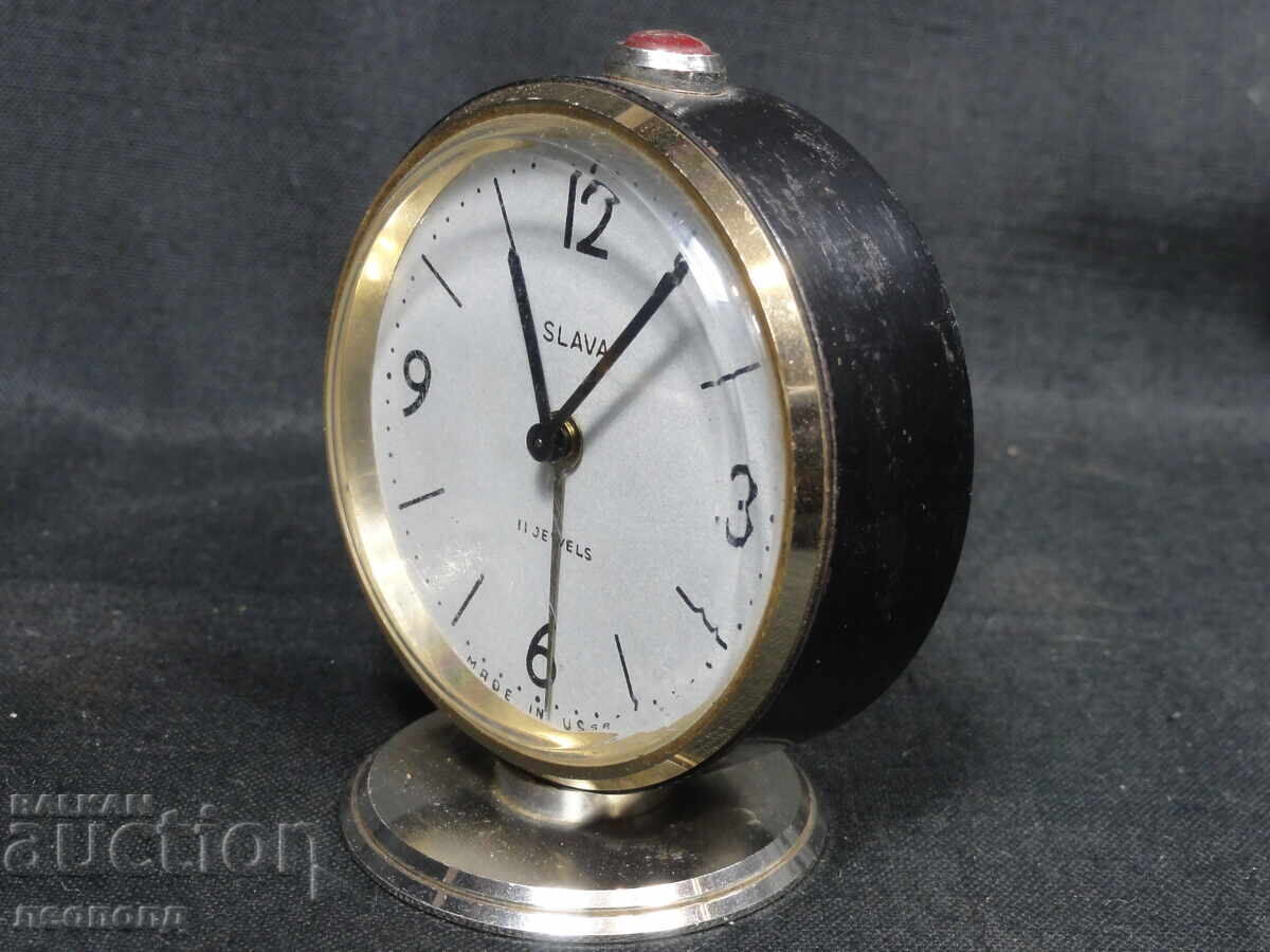 Auction  BZC OLD RETRO SOC USSR MECHANICAL CLOCK ALARM CLOCK GLORY
