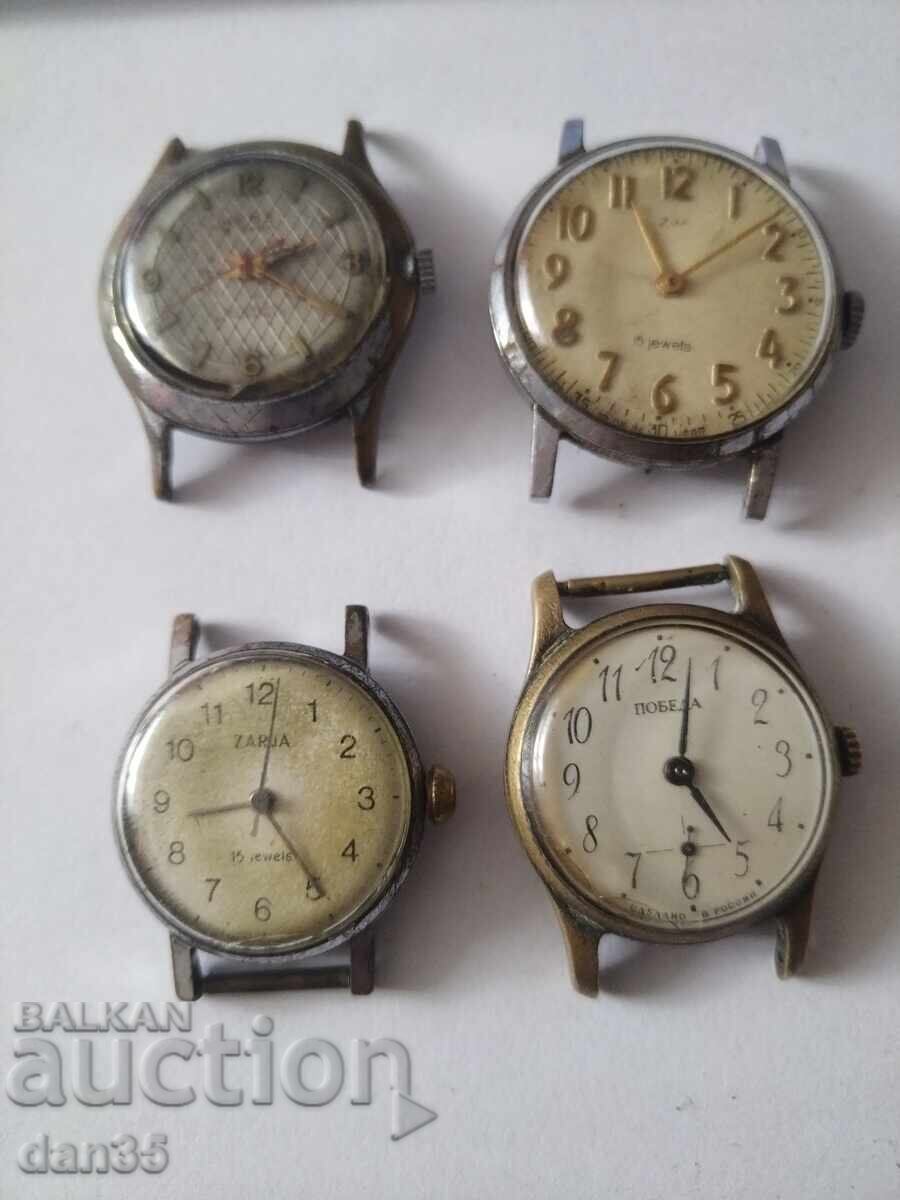 LOT OF SOVIET MECHANICAL HAND WATCHES WORKING