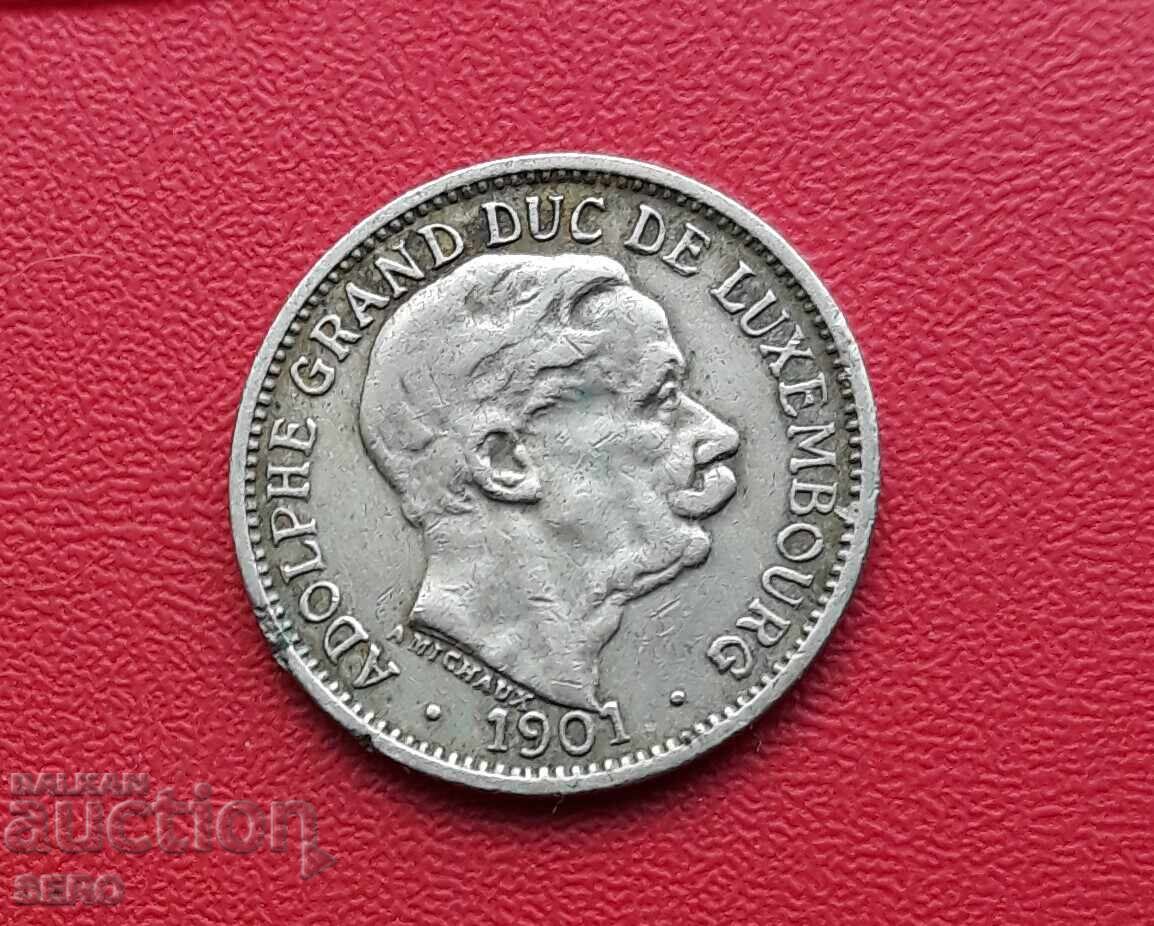 Люксембург-10 цента 1901 с цена 2.21 лв. | € 1.13