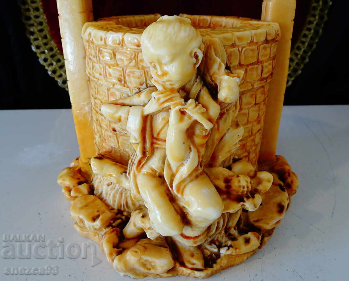 Σταχτοδοχείο, αγαλματίδιο Πηγάδι των Ευχών, αγόρι, φλάουτο, υπογραφή με τιμή 49.00 BGN | € 25.05