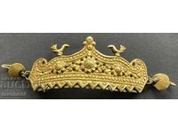 6278 Αναγεννησιακό κόσμημα κεφαλής κοσίνικ φορεμένο πάνω από μαντήλι