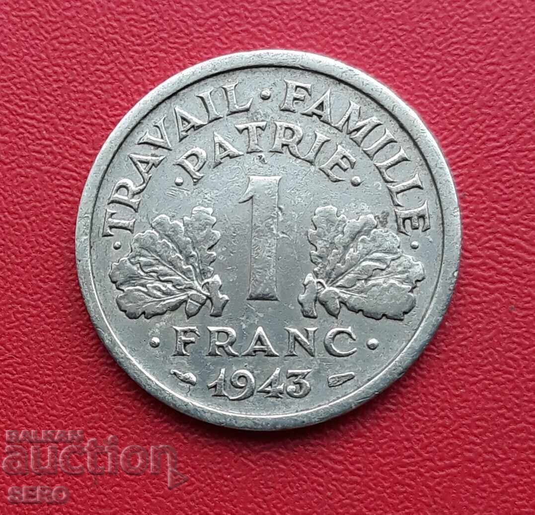 France/German occupation/-1 franc 1943