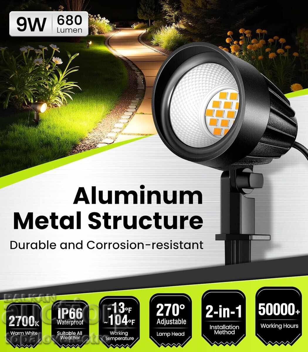 Set of 3 LED Garden Spotlights 9W, 2700K, 680 lm with price 18.00 BGN | € 9.20