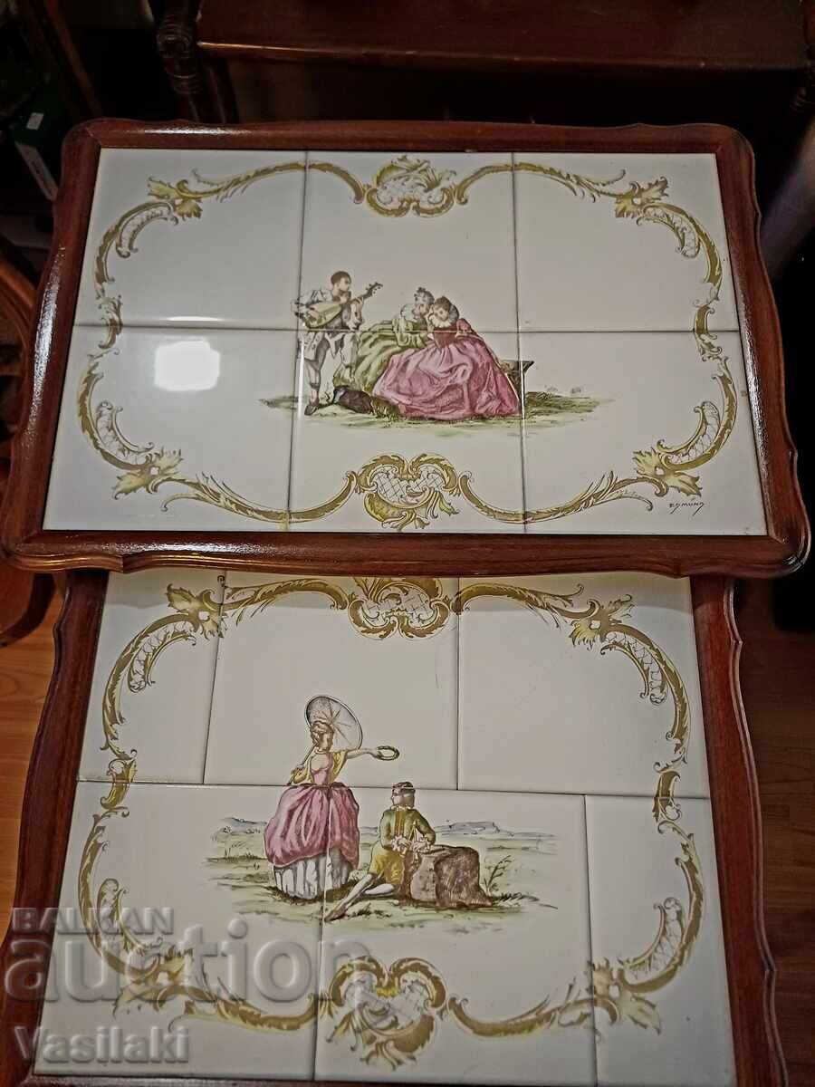 Όμορφα τραπεζάκια από μαόνι Ρωμαίος και Ιουλιέτα - 7