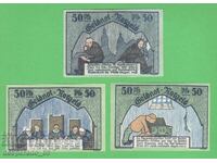 (¯`'•.¸NOTGELD (or. Schmölln) 1921 UNC - 3 bancnote¸.•'´¯)