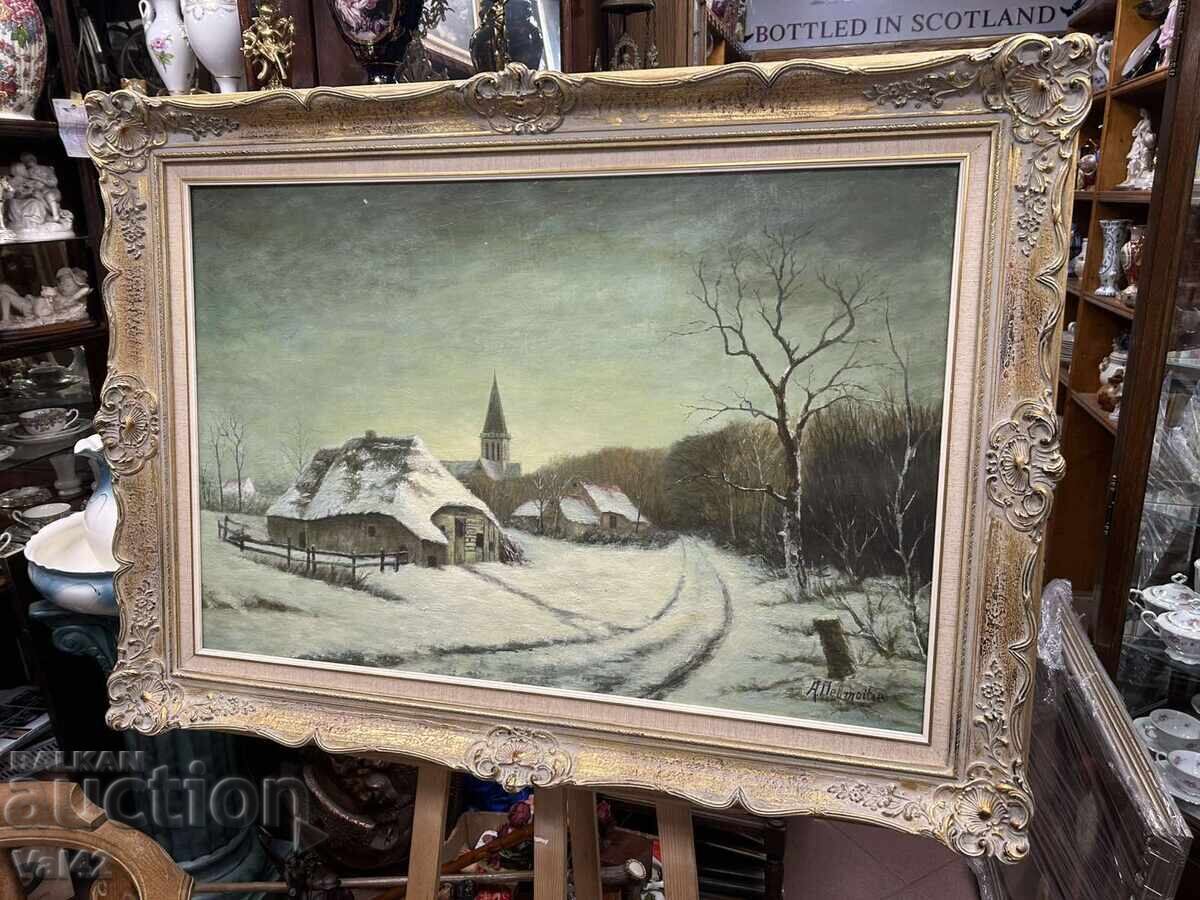 Доставка на Зимна пейзажна картина Доставка на Зимна пейзажна картина