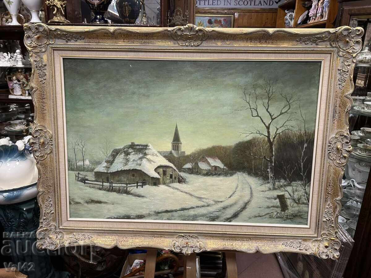 Зимна пейзажна картина Зимна пейзажна картина