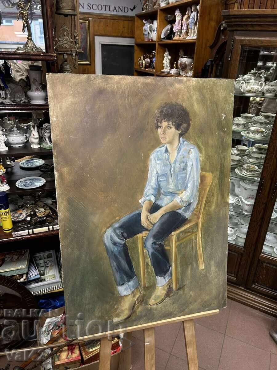 Δημοπρασία Πορτρέτο – ελαιογραφία σε φάιμπερμπορντ Δημοπρασία Πορτρέτο – ελαιογραφία σε φάιμπερμπορντ