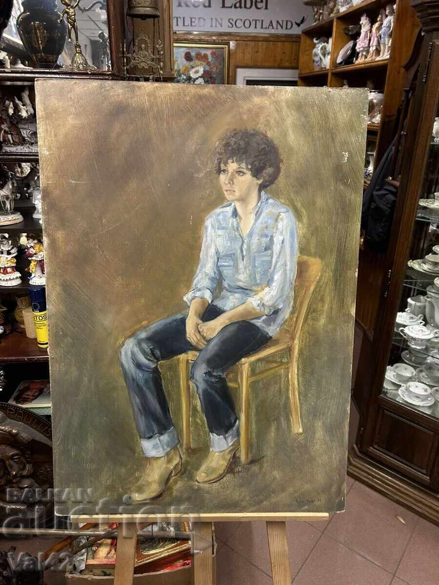 Πορτρέτο – ελαιογραφία σε φάιμπερμπορντ Πορτρέτο – ελαιογραφία σε φάιμπερμπορντ