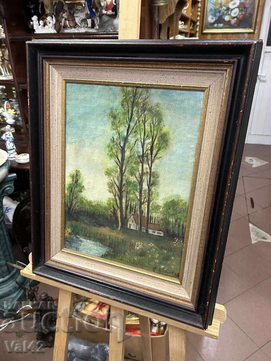 Παράδοση Τοπίο με δέντρα και σπίτι Παράδοση Τοπίο με δέντρα και σπίτι