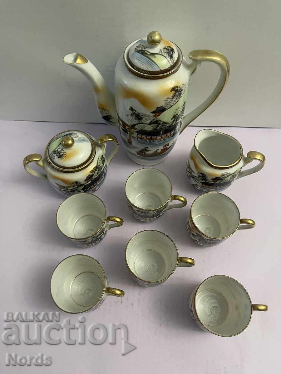 Аукцион Японски сервиз с литофаново изображение Аукцион Японски сервиз с литофаново изображение