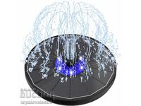 Fântână solară 3.5W, iluminare LED, baterie 2200 mAh, 7 duze