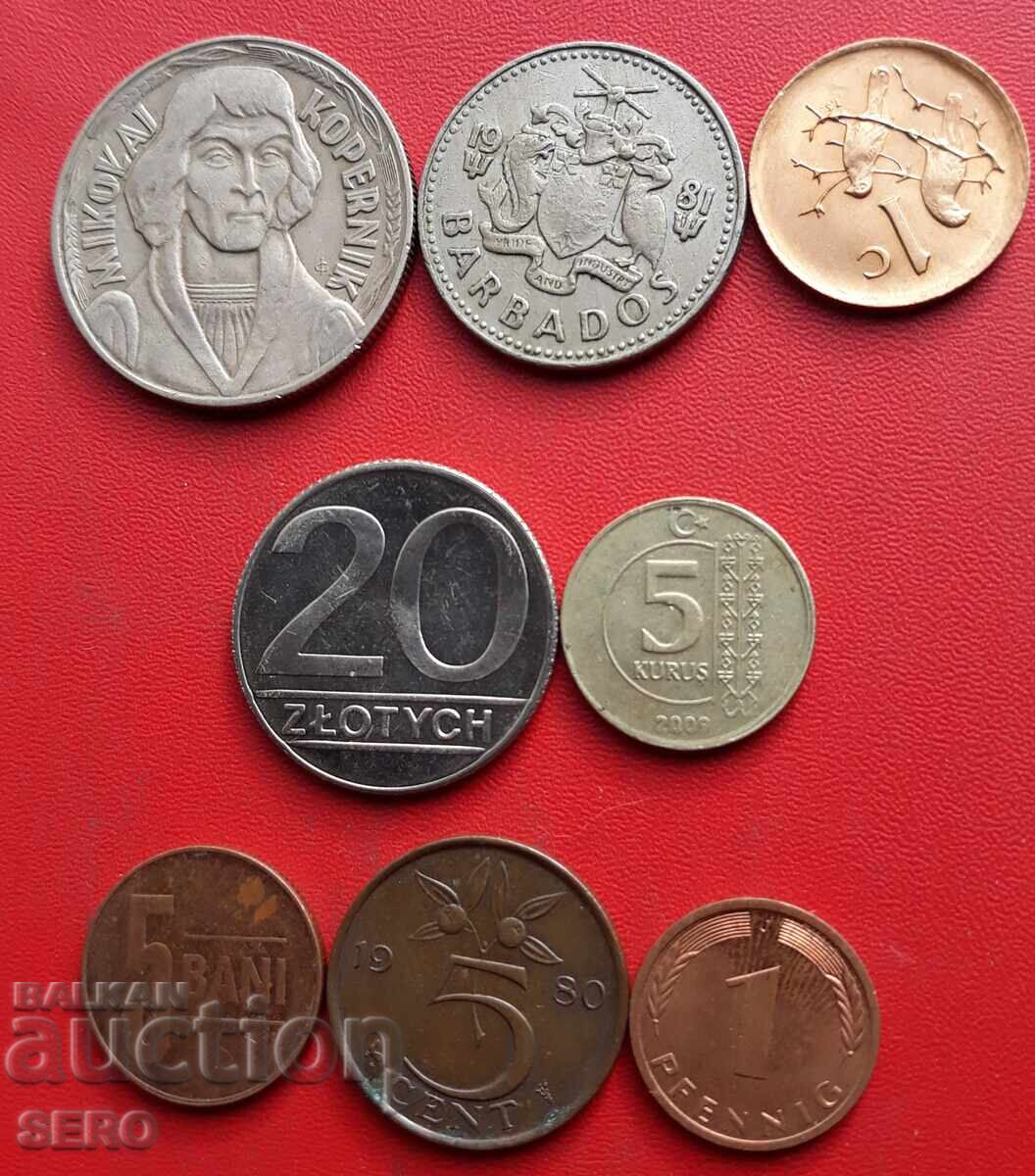 Смесен лот от 8 монети