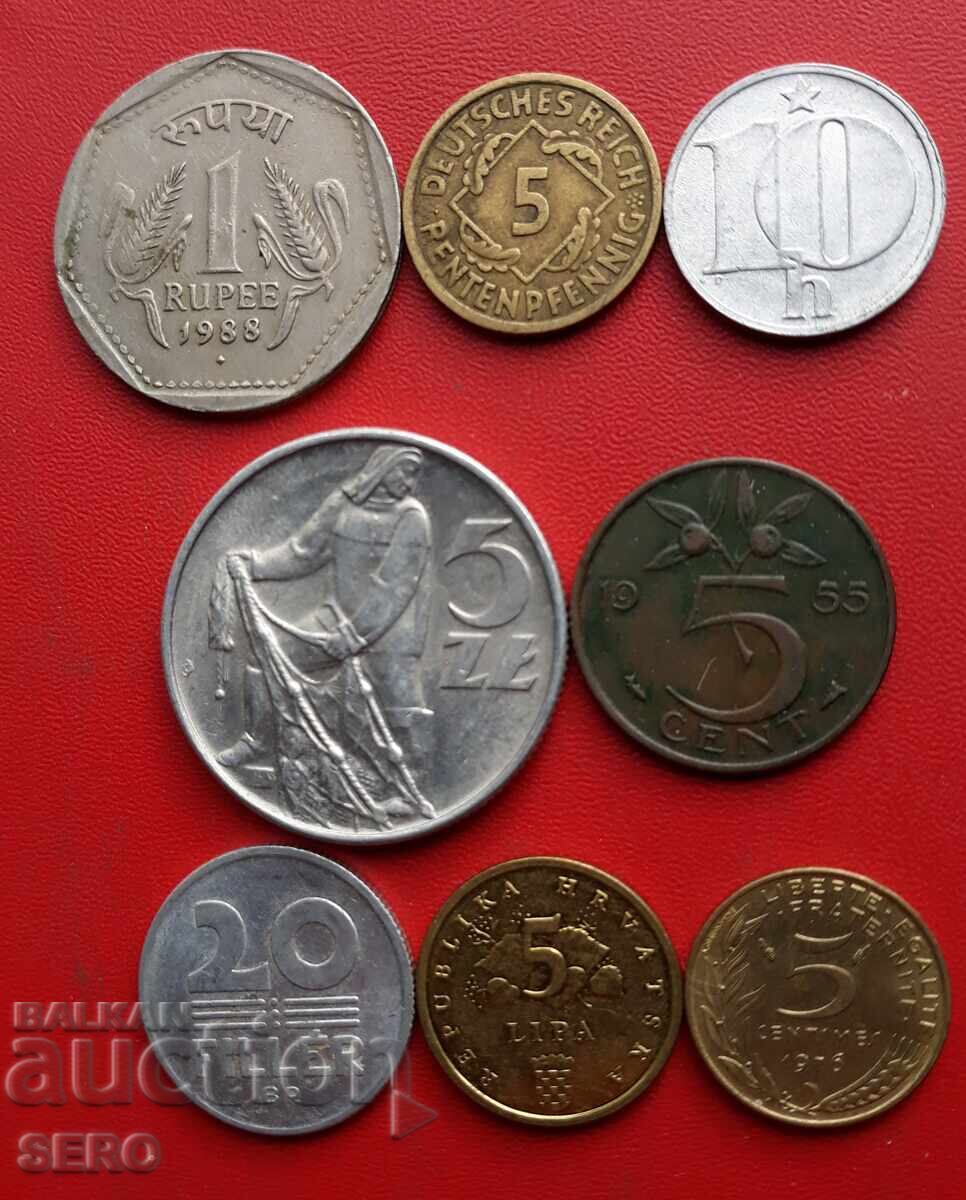 Смесен лот от 8 монети Смесен лот от 8 монети