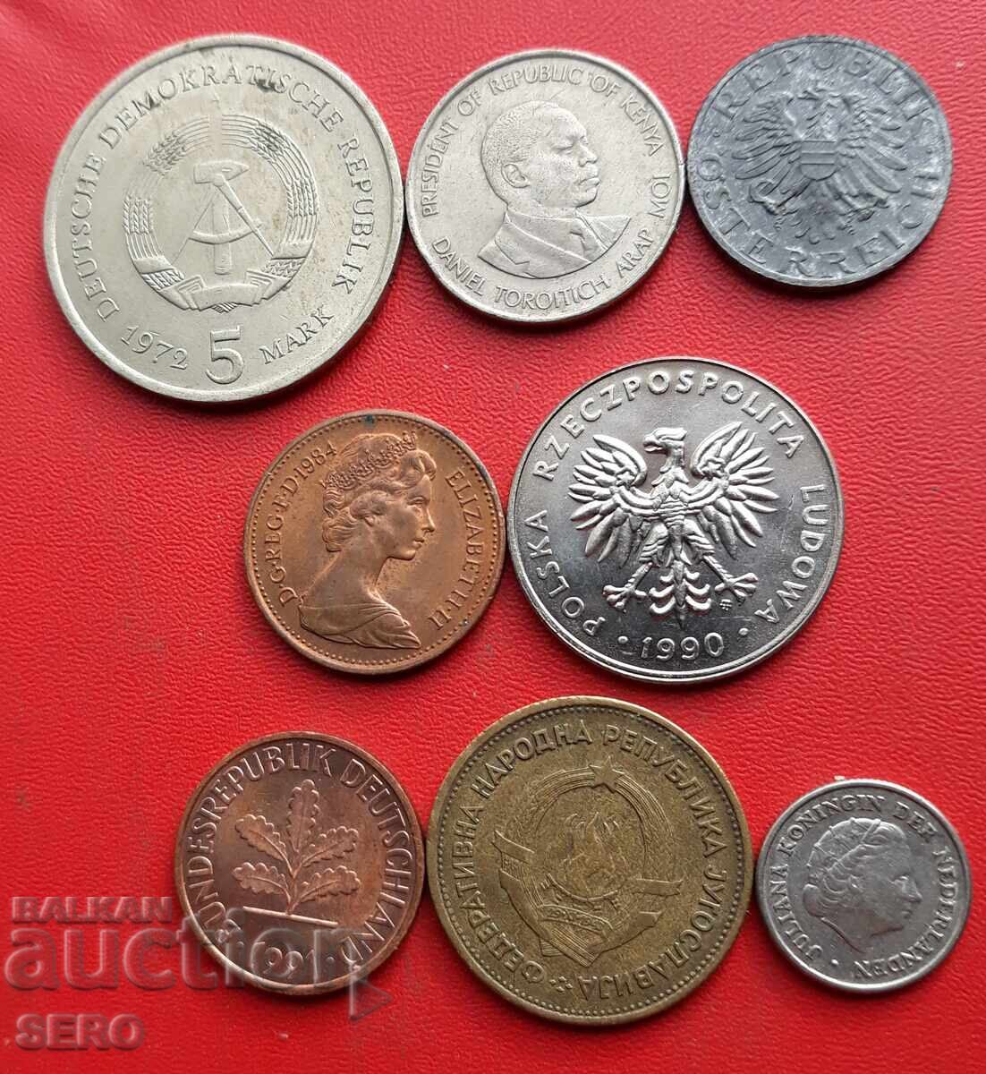 Смесен лот от 8 монети с цена 1.01 лв. | € 0.52