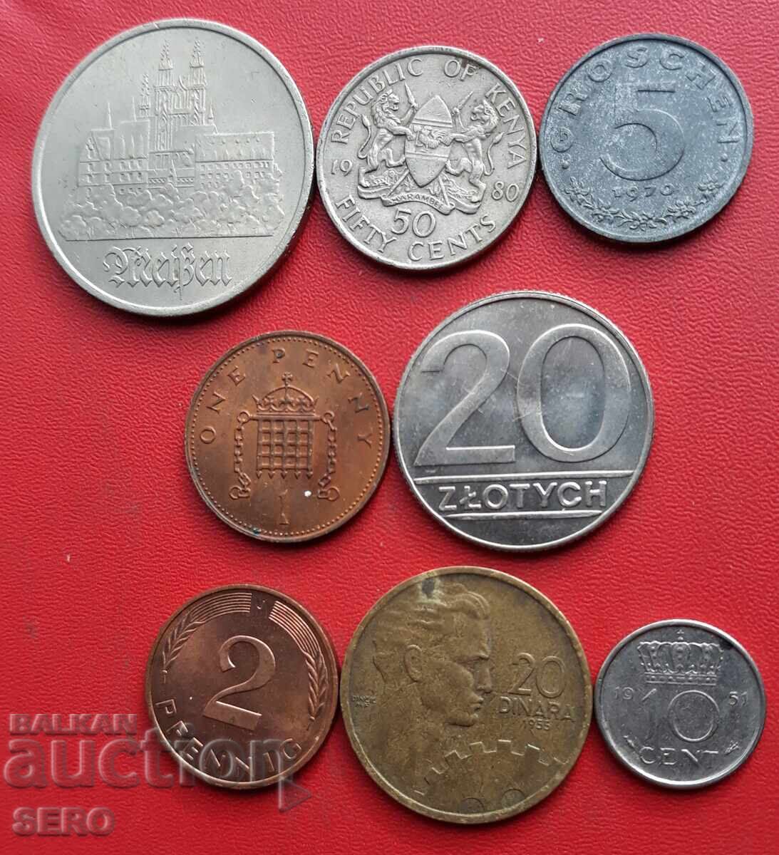 Смесен лот от 8 монети