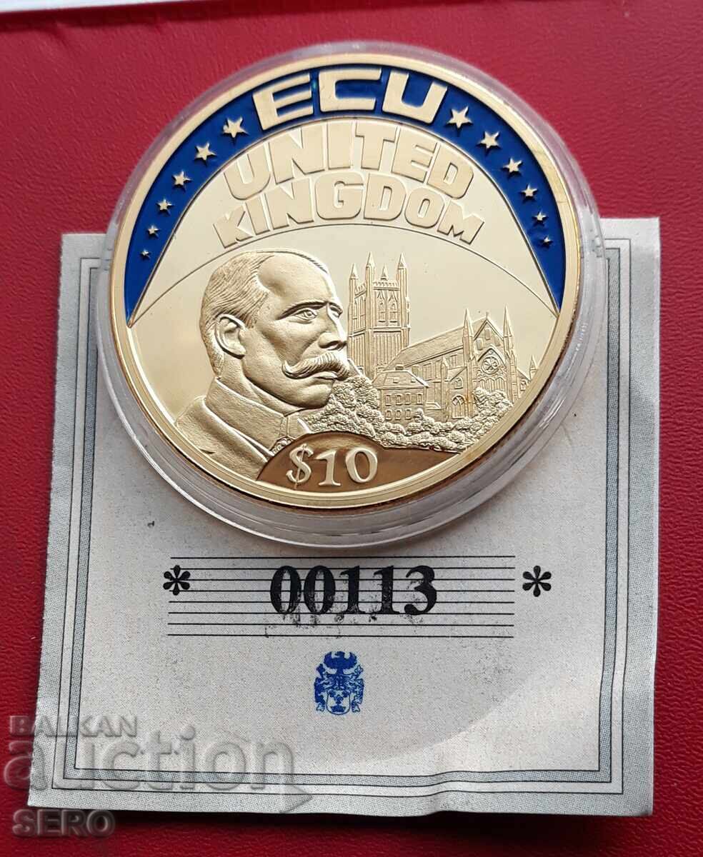 Либерия-10 долара 2003-Великобритания