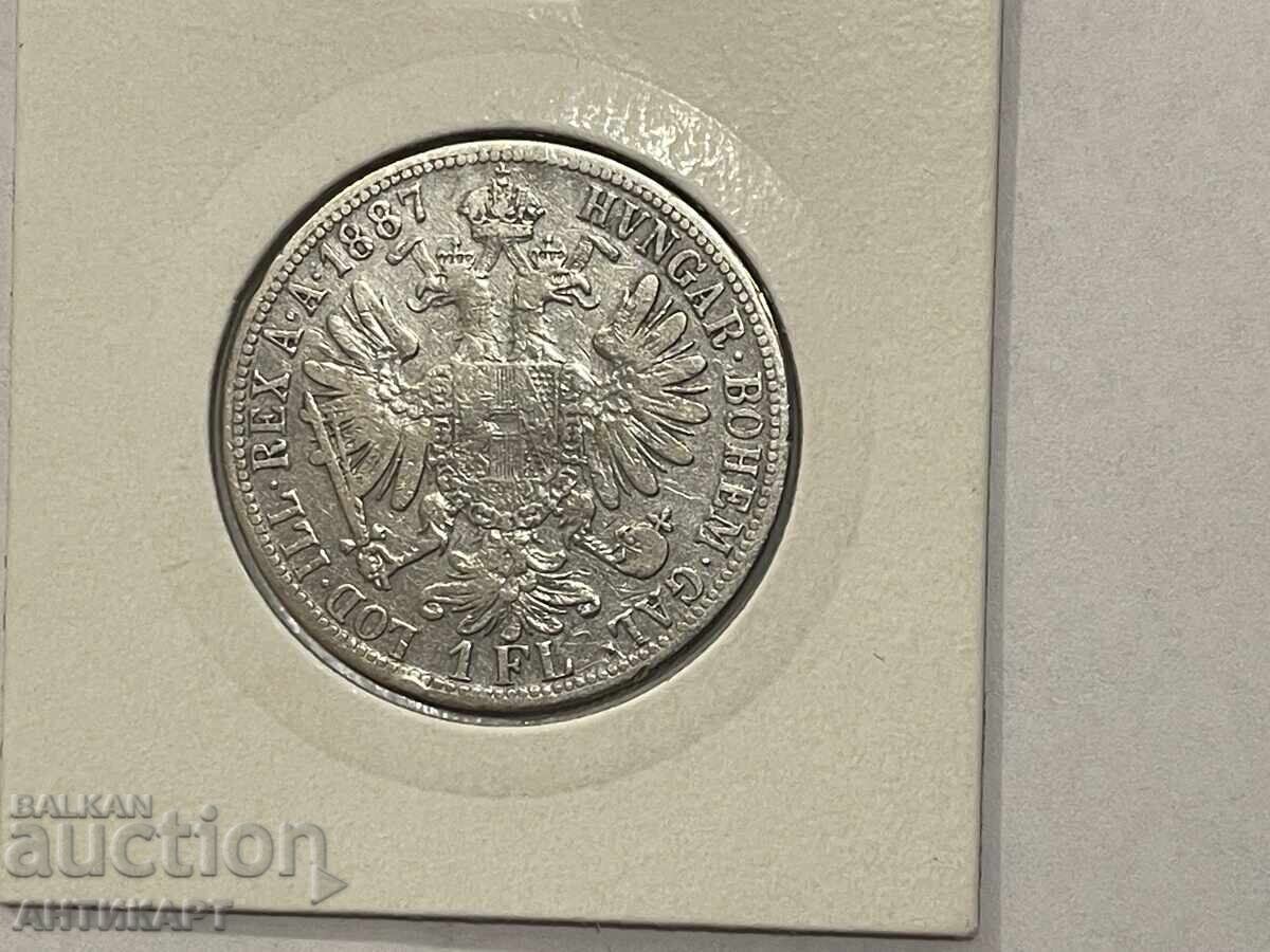 Monedă rară de argint Austria 1 florin 1887