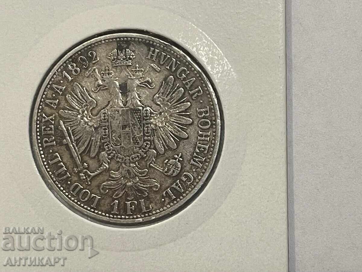 Redkaya serebryanaya moneta Avstriya 1 φλορίνι 1892