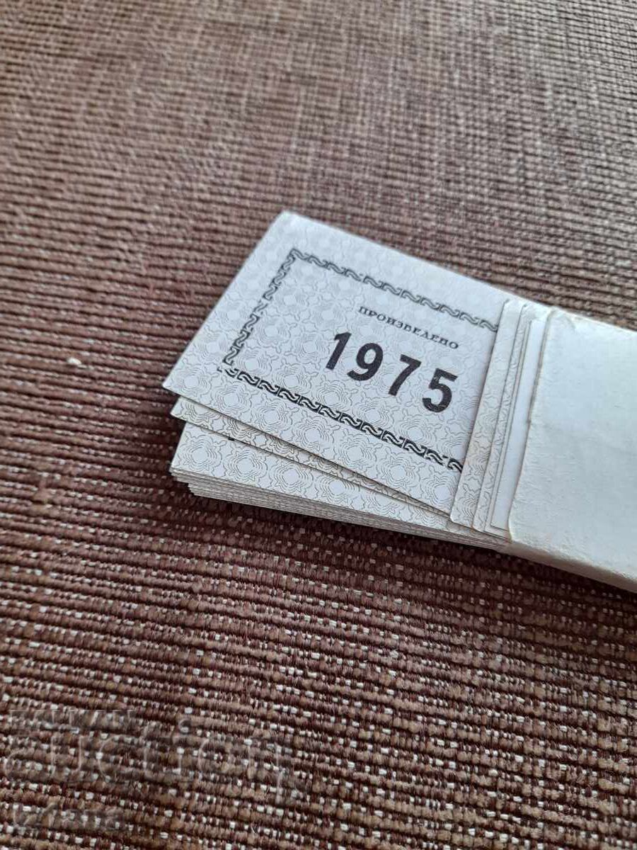 Licitație Etichete vechi Fabricat 1975