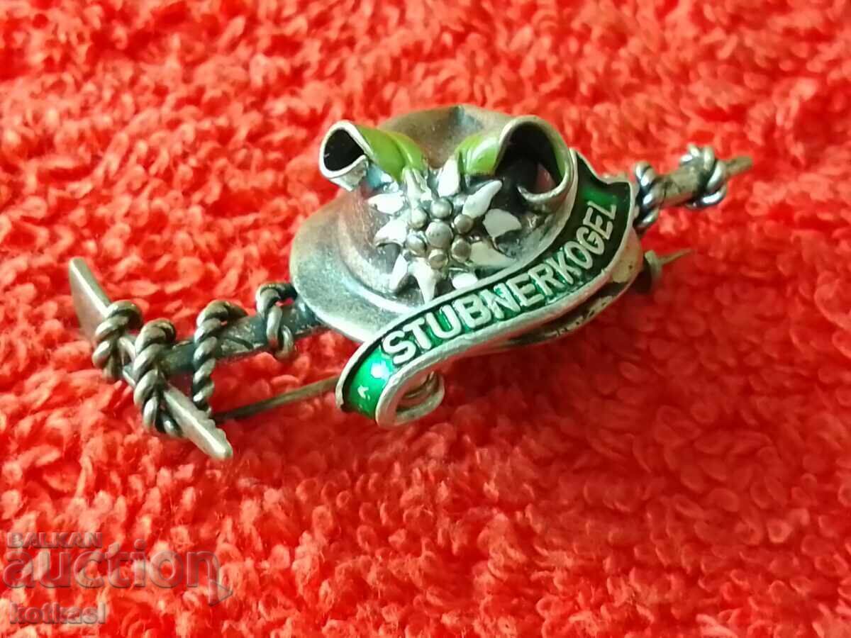 Old Badge Tourism Hat Edelweiss Ice Axe - 7
