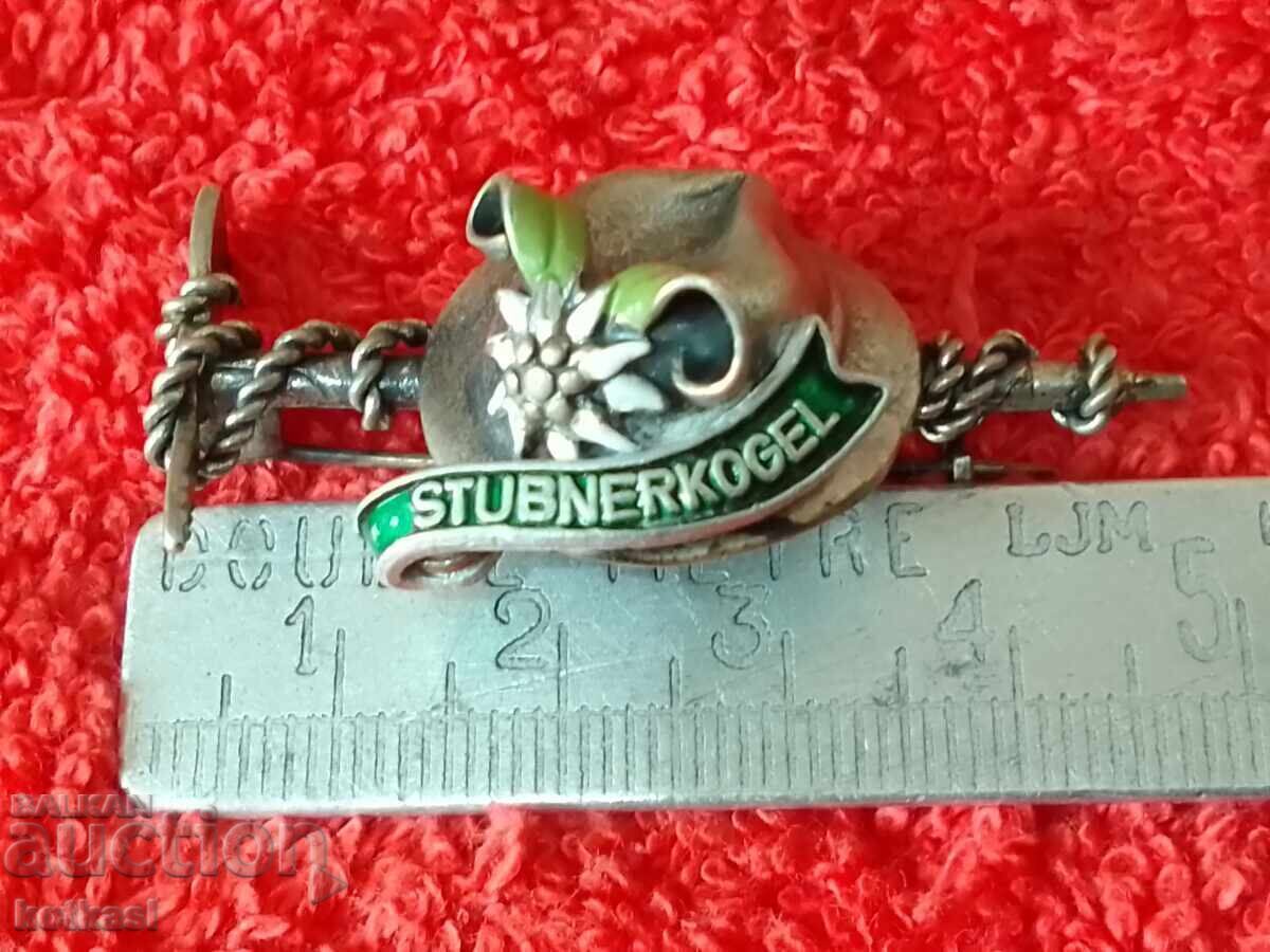 Old Badge Tourism Hat Edelweiss Ice Axe