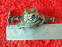 Vechi insignă Turism Pălărie Edelweiss Piolet