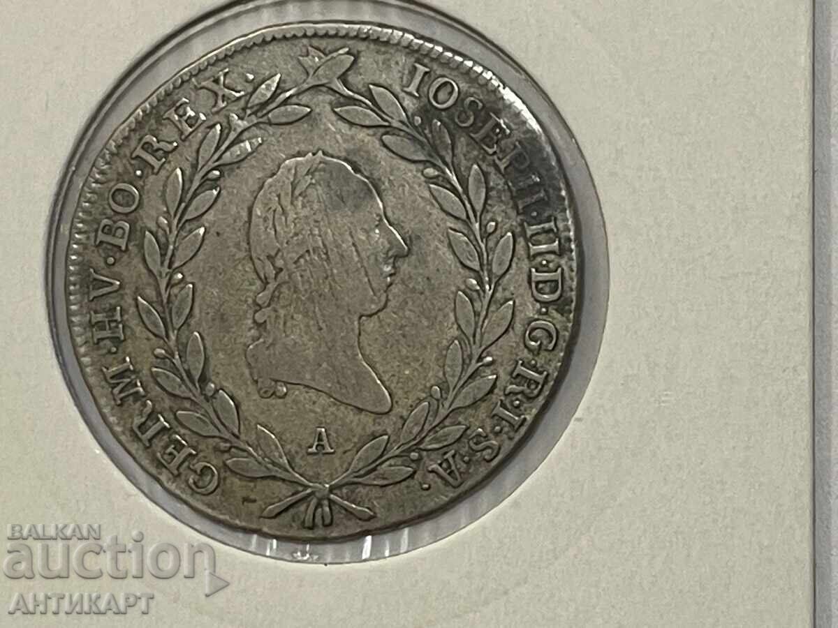 Redka ασημένια νομίσματα Αυστρίας 20 κρόιτσερ 1785 με τιμή 30.00 BGN | € 15.34 Redka ασημένια νομίσματα Αυστρίας 20 κρόιτσερ 1785 με τιμή 30.00 BGN | € 15.34