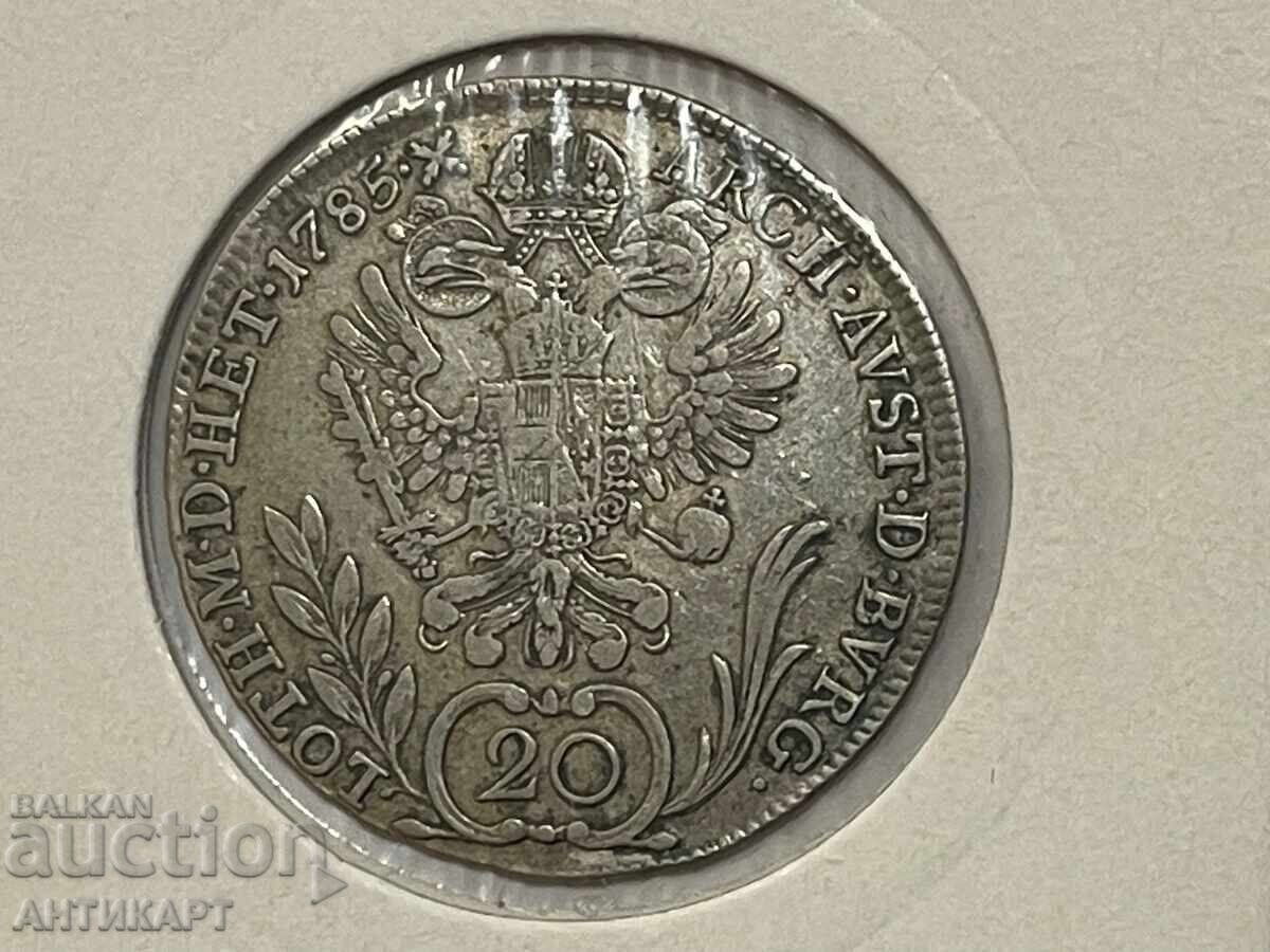 Redka ασημένια νομίσματα Αυστρίας 20 κρόιτσερ 1785 Redka ασημένια νομίσματα Αυστρίας 20 κρόιτσερ 1785