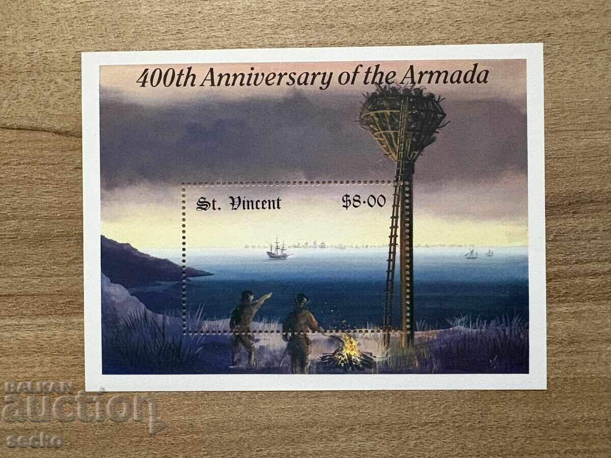 Saint Vincent - 400 g. Armada Spaniolă (1988) MNH Saint Vincent - 400 g. Armada Spaniolă (1988) MNH
