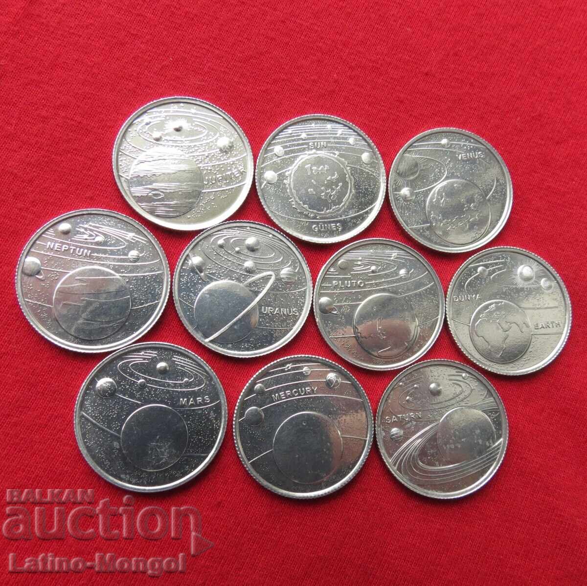 Турция  10 x 1 куруш  2022  слънчева система