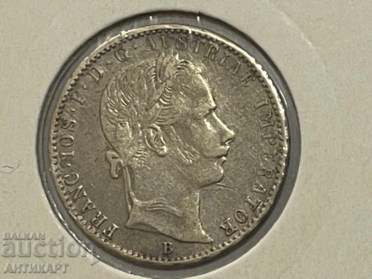 Silver Coin Austria 1/4 Florin 1860 with price 29.00 BGN | € 14.83 Silver Coin Austria 1/4 Florin 1860 with price 29.00 BGN | € 14.83