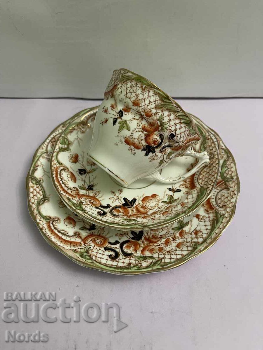 Винтидж английски троен сет за чай с цена 27.00 лв. | € 13.80 Винтидж английски троен сет за чай с цена 27.00 лв. | € 13.80