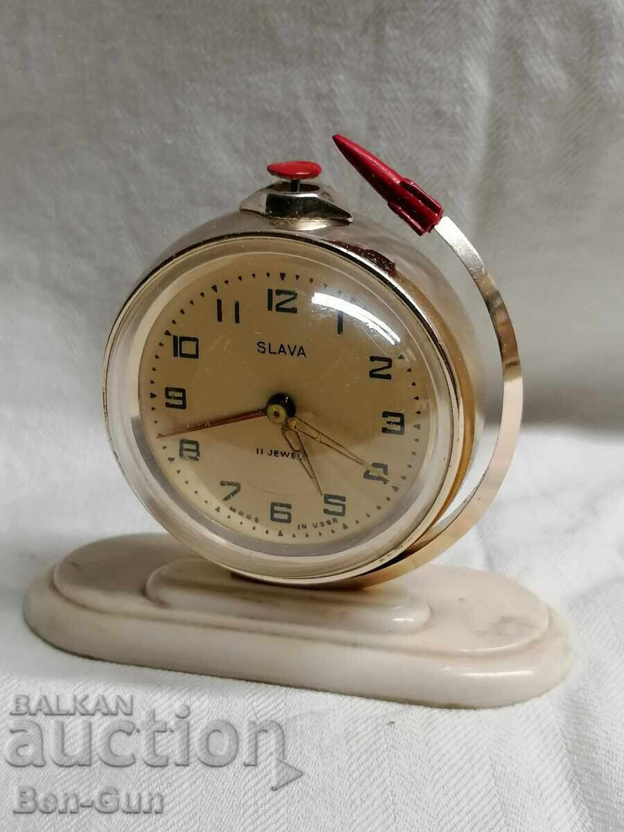 Mechanical Desk Clock "SLAVA" - 6