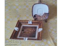 Porcelain ashtray LANGASTER for cigars "The Kiss" series