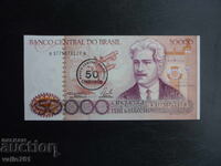 BRAZIL 50,000 CRUZEIRO OVERPRINT 50 1986 NEW UNC