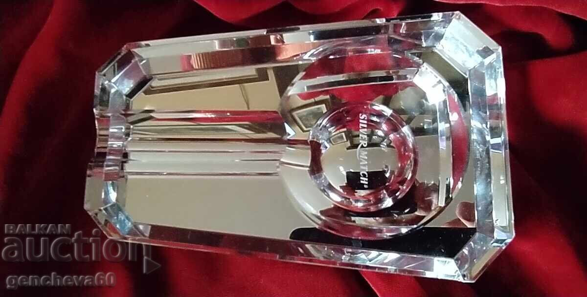 Delivery of Crystal Cigar Ashtray "SILVER MATCH"