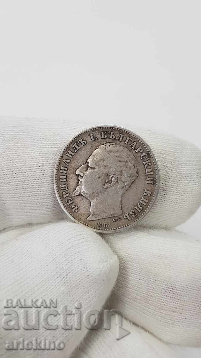 Licitație Monedă domnească de argint 1 lev 1894