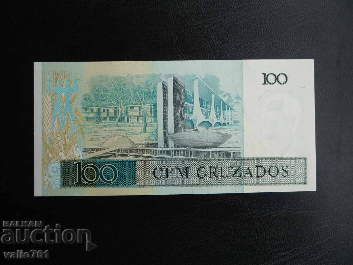 BRAZIL 100 CRUZADOS 1987 NEW UNC with price 2.00 BGN | € 1.02