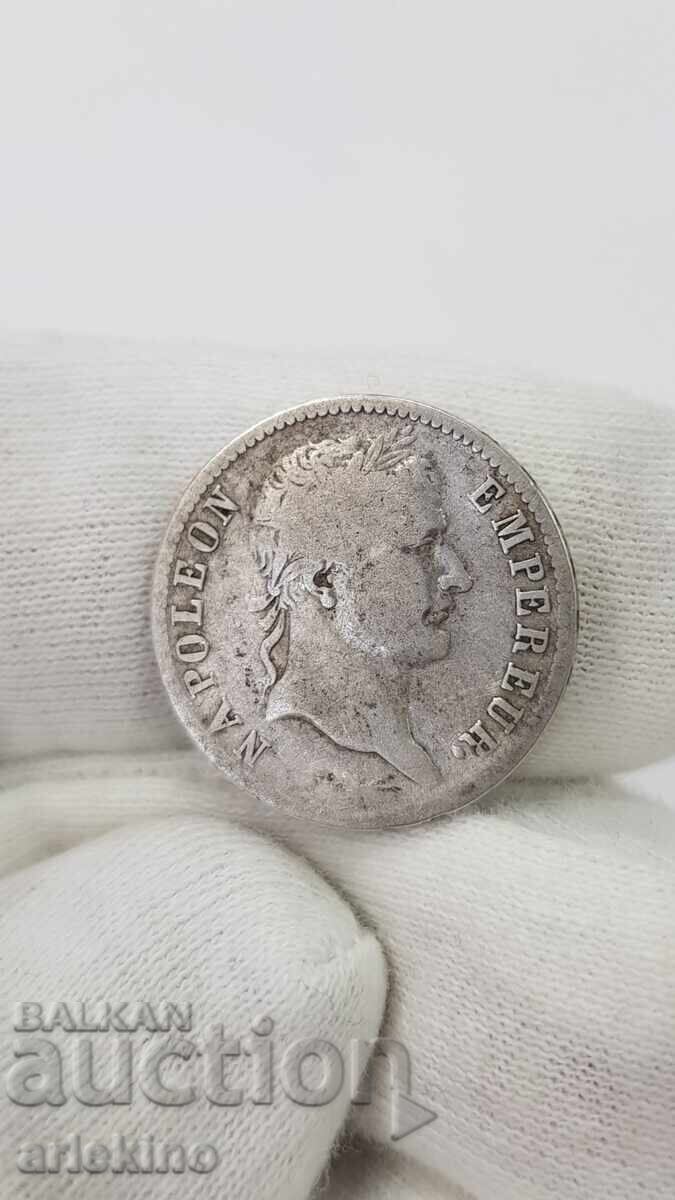 Rare silver coin 1 franc 1811 with Napoleon Bonaparte Rare silver coin 1 franc 1811 with Napoleon Bonaparte
