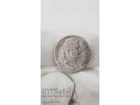 Rare silver coin 1 franc 1811 with Napoleon Bonaparte