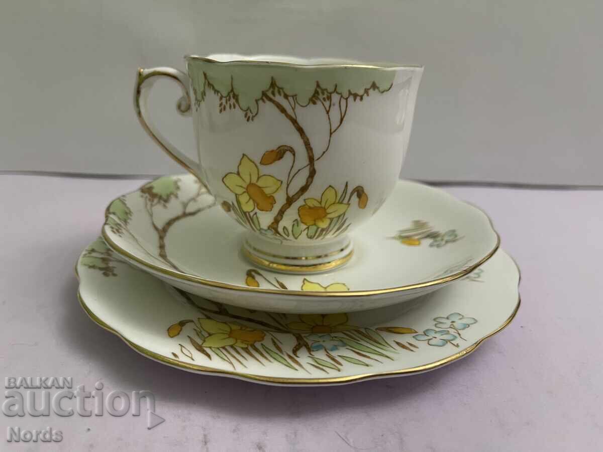 Винтидж английски троен сет за чай с цена 23.88 лв. | € 12.21 Винтидж английски троен сет за чай с цена 23.88 лв. | € 12.21