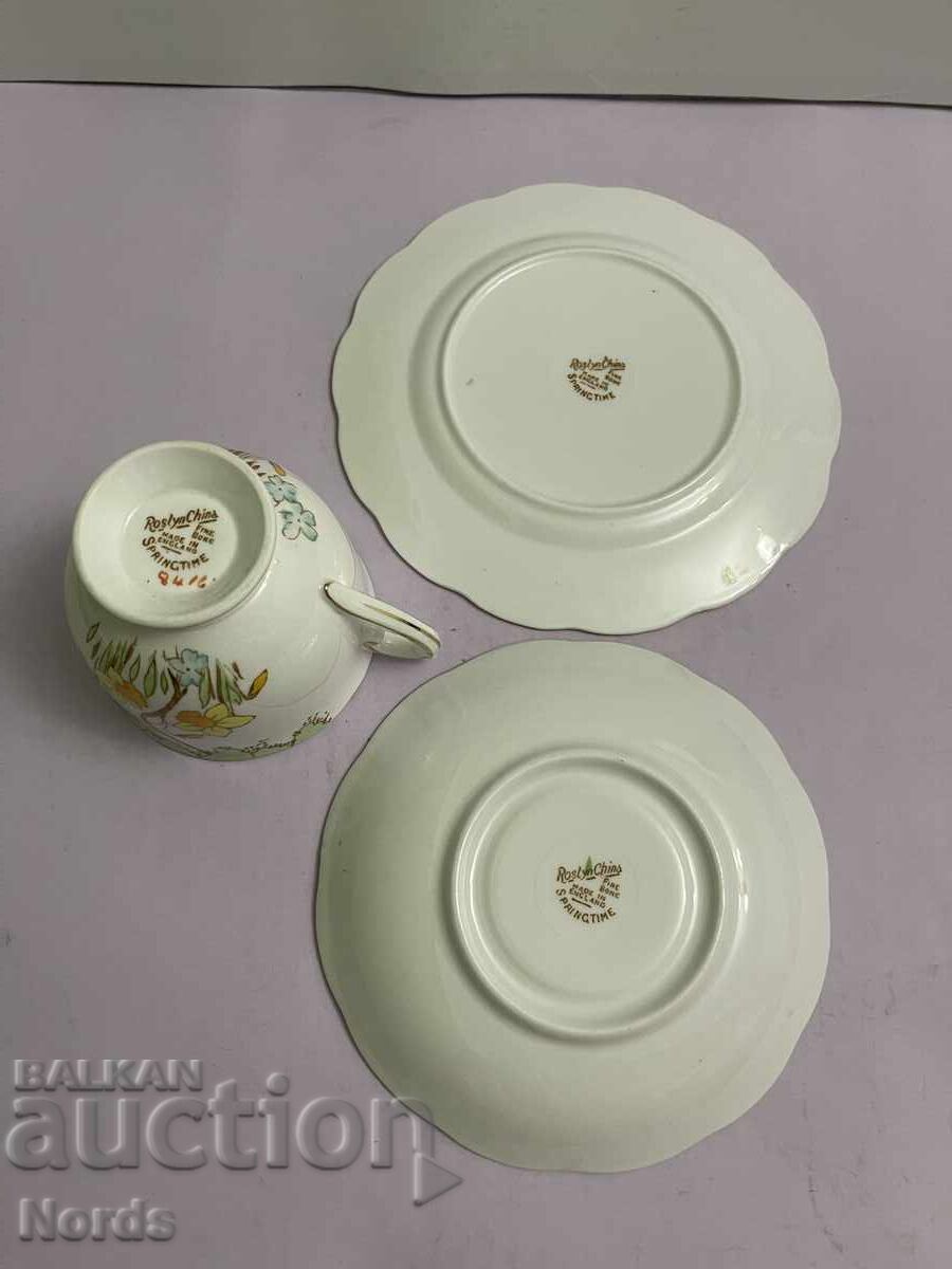 Доставка на Винтидж английски троен сет за чай Доставка на Винтидж английски троен сет за чай