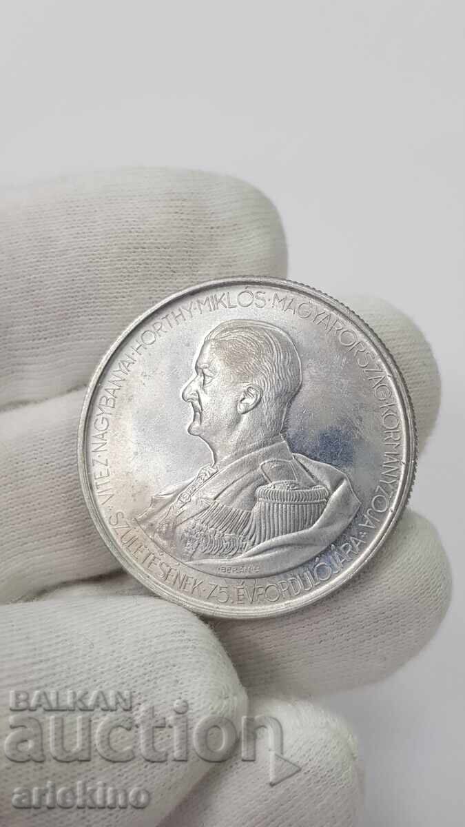 Monedă rară din aluminiu 5 pengő 1943 Ungaria VR - 5 Monedă rară din aluminiu 5 pengő 1943 Ungaria VR - 5