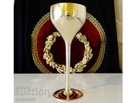 Cupa de vin bronz, șampanie, 21 cm, 280 ml, aurire