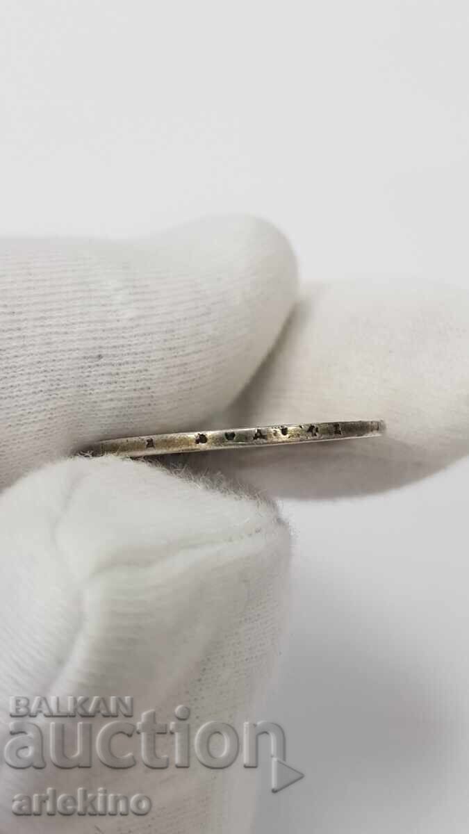 Auction  Collectible Silver Poltina Coin 1820 Russia with Hole